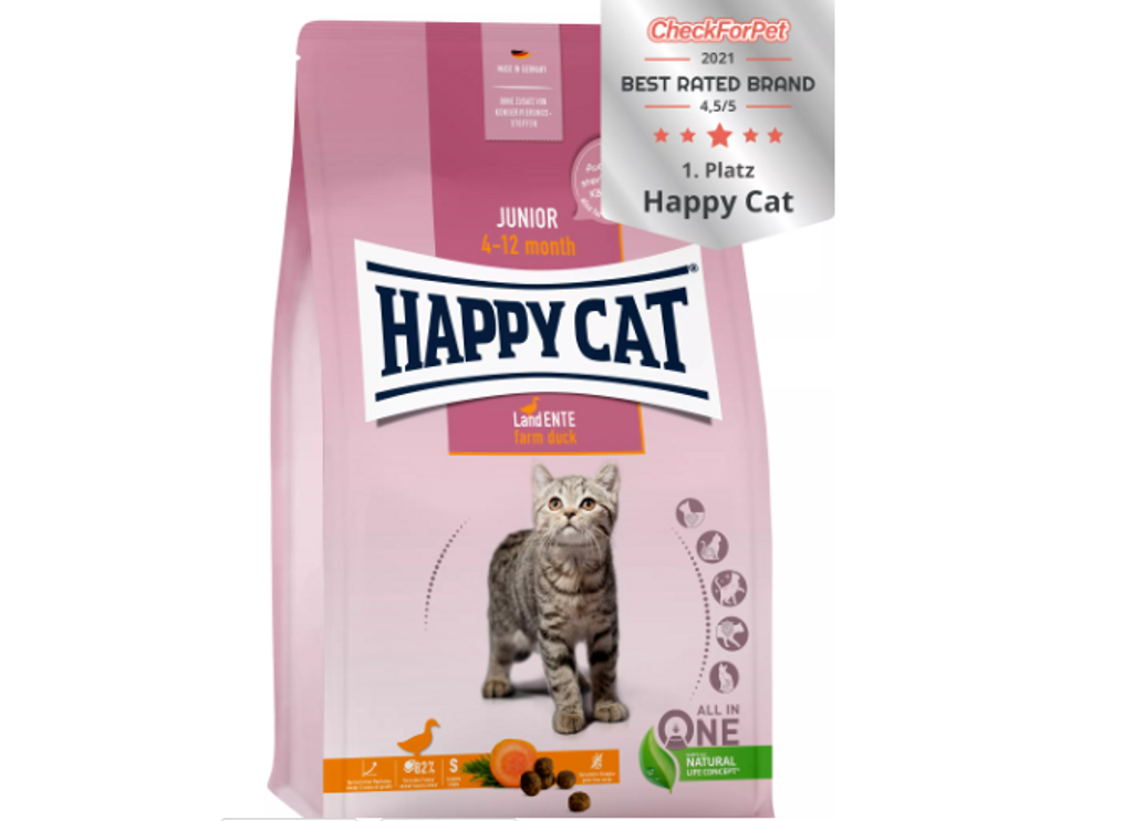 Happy Cat Junior Farm Duck 1,3 kg - Makanan Anak Kucing 2-4 bulan